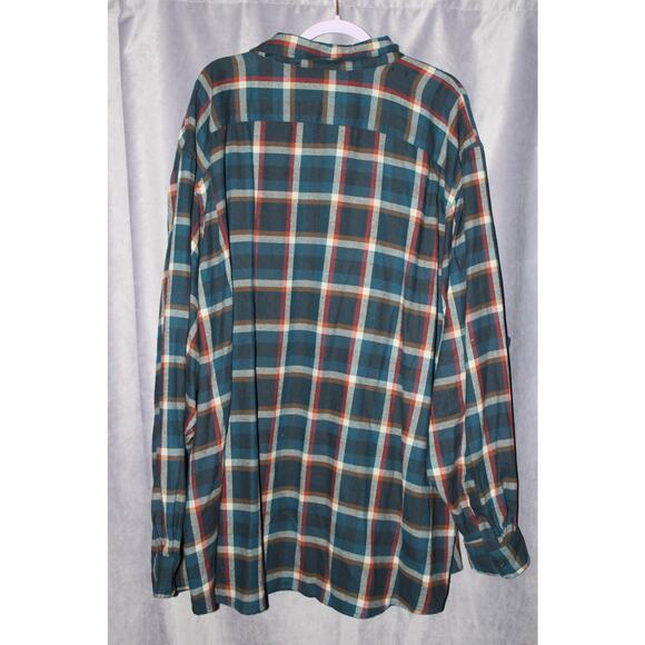 Wrangler Plaid Button Down Long Sleeve Shirt 5XL - Picture 5 of 6